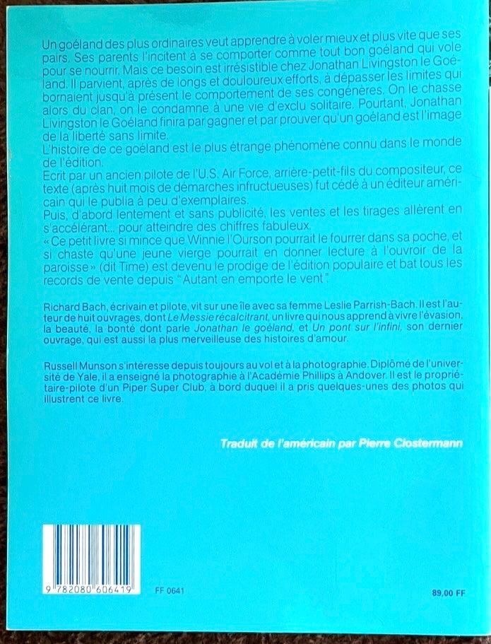 Libri: Jonatan Livingston le goéland – Usato da Renan BE venduto da johncactus 1