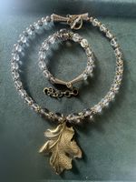 Set - Choker und Armband - mit Bergkristall und Rauchquarz