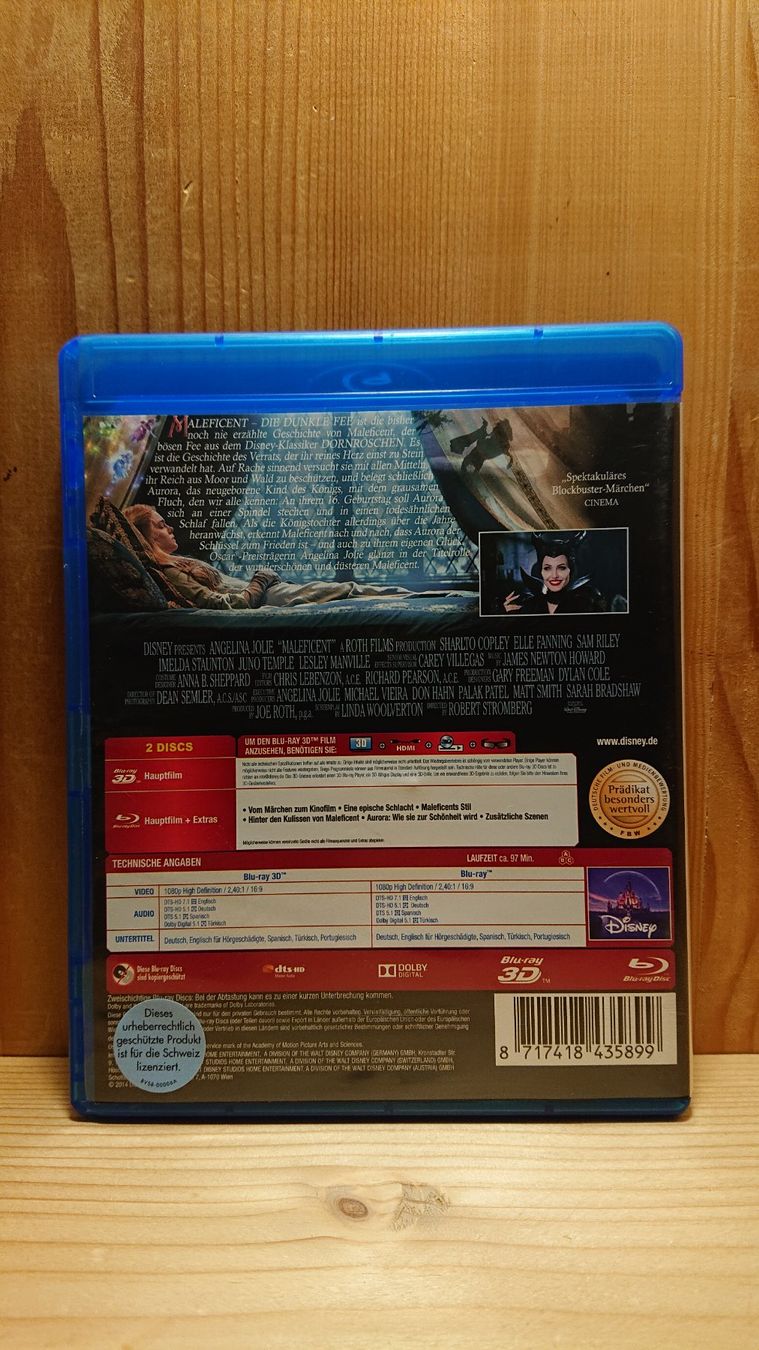 Tutti i DVDs: MALEFICENT Die dunkle Fee in 3D und 2D Blu – Usato da Wilderswil venduto da Exebub 1