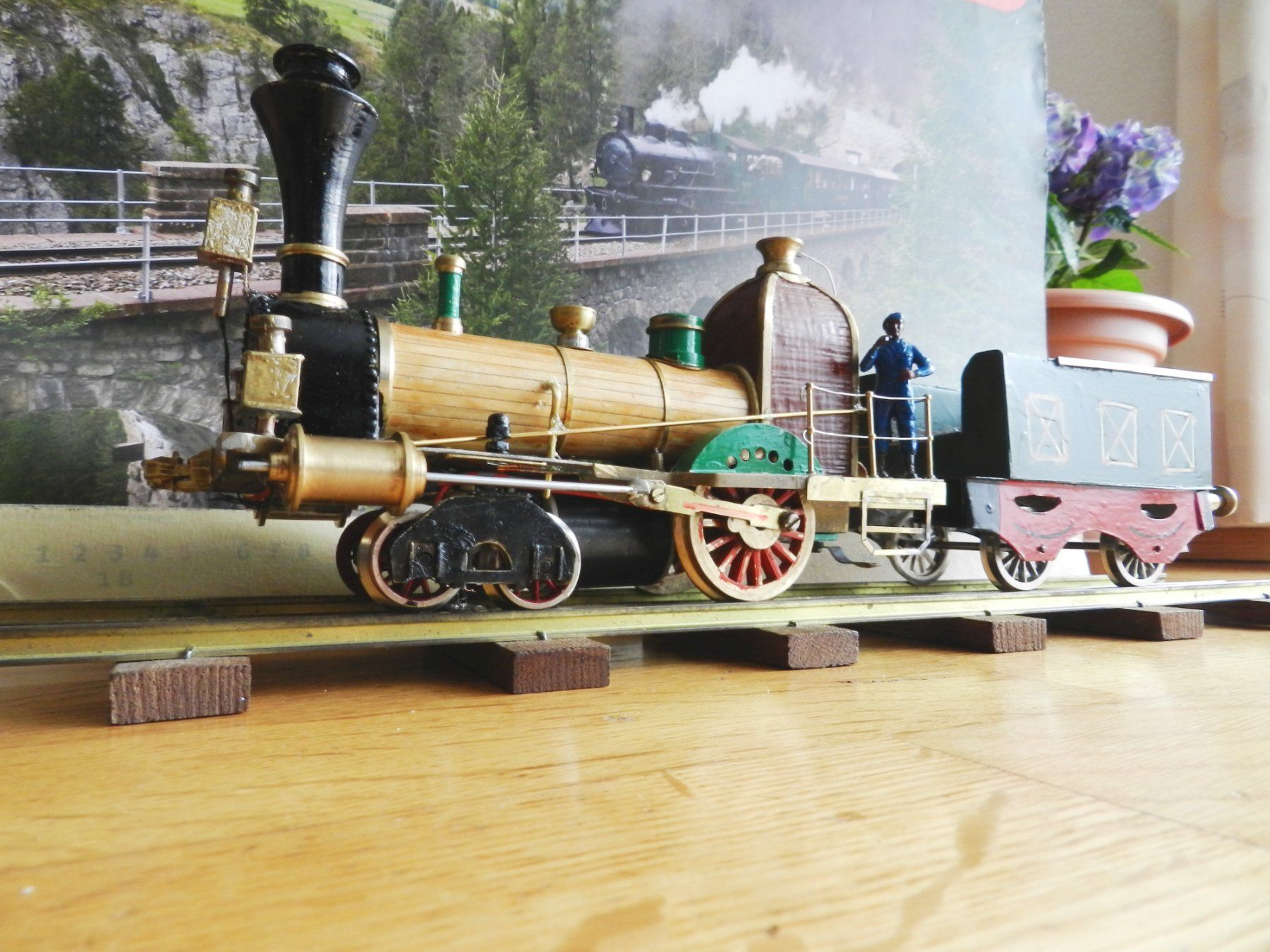 Modelleisenbahnen: Spanisch-Brötli-Bahn 14Volt Messing  Spur1sehr selten – Gebraucht aus Steinach von Silva141 1
