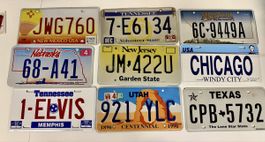 9 USA Kennzeichen USA Kennzeichen Sammlung 🇺🇸 NEU!