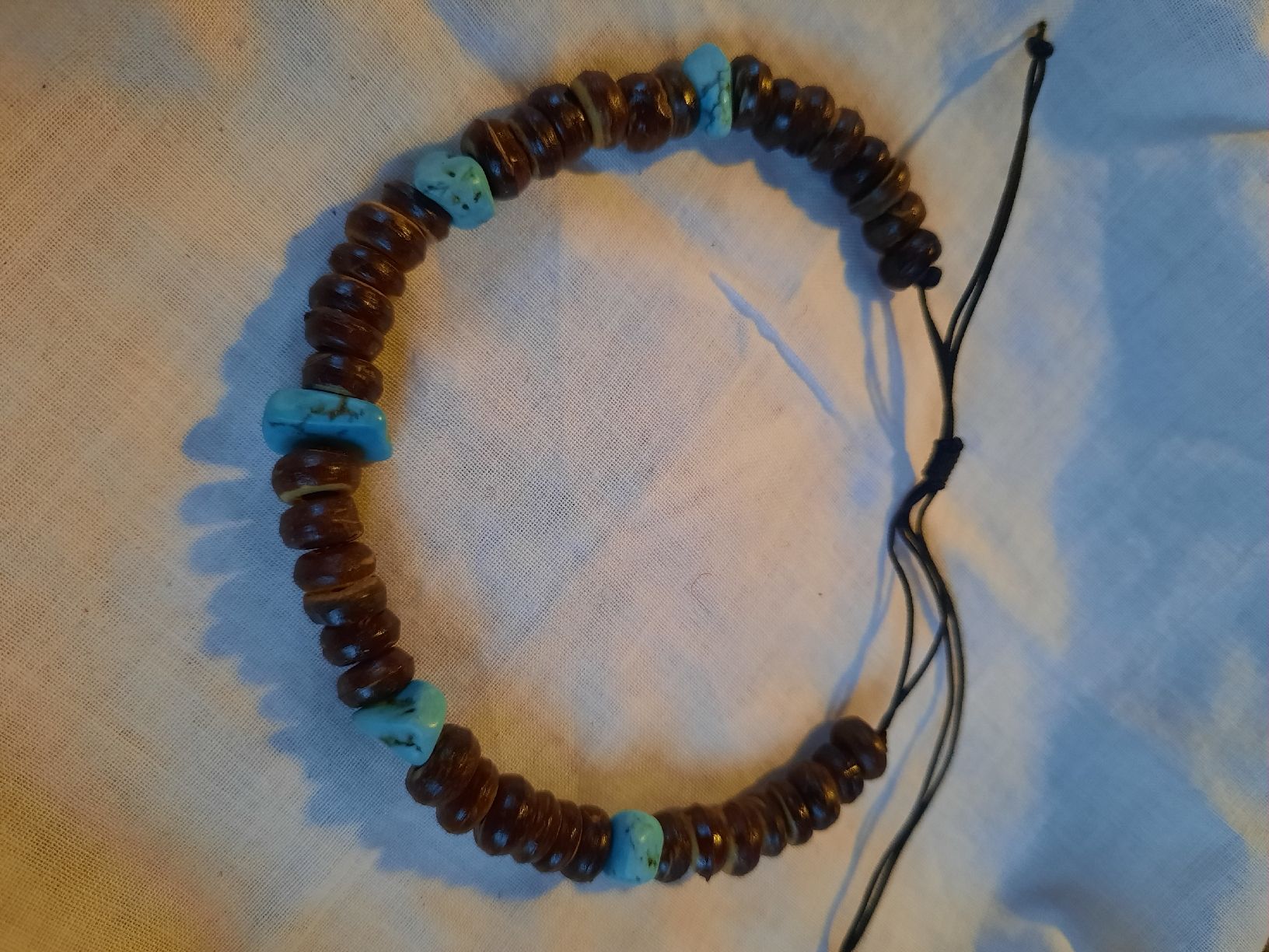 Bracciali & Braccialetti: Armkette aus Holz und Türkis – Nuovo (secondo la descrizione) da Unterterzen venduto da elebo 3