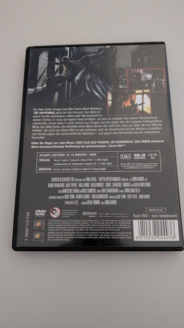 Tutti i DVDs: Max Payne (DVD) – Usato da Würenlos venduto da Sandler 1