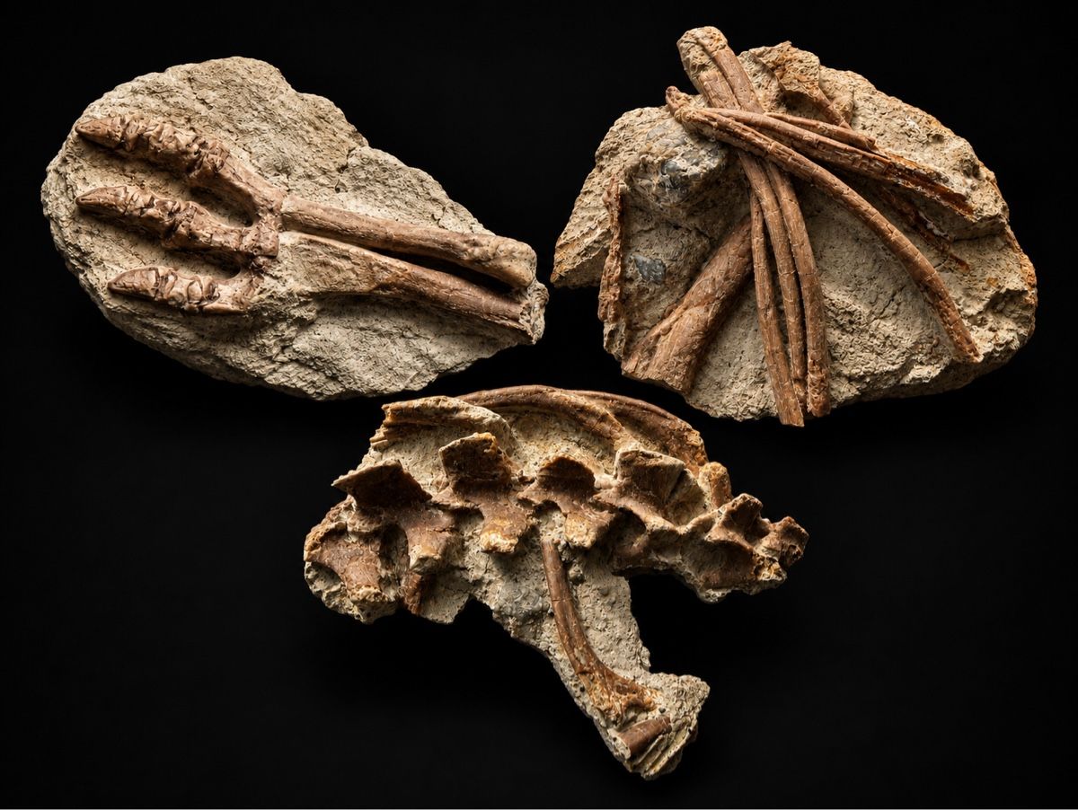 Fossili: Psittacosaurus sp. - Knochenteile – Usato da Au SG venduto da Houseofkeichousaurus