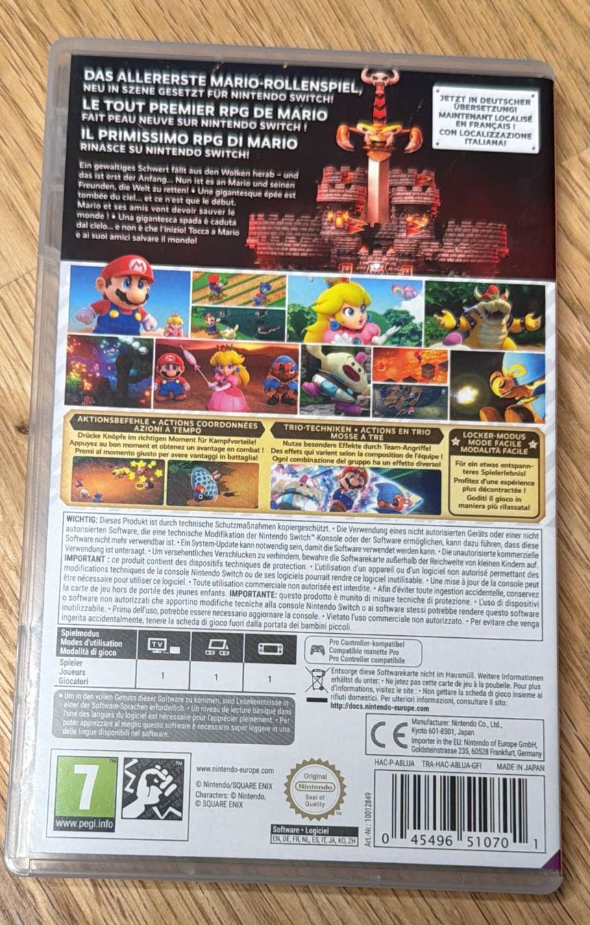 Nintendo Giochi: NINTENDO SWITCH SUPER MARIO RPG – Usato da Zürich venduto da Frei-Occasionen 2