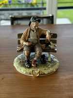 "B. Merli" Figur "Bettler füttert Tauben" - Vintage Rarität!