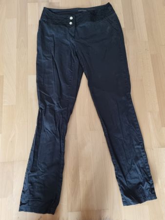 Schwarze Hose von Melrose, Grösse 38, mit Spitze, Y2K,2000er