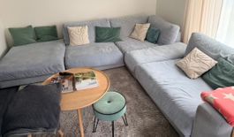 Ecksofa hellblau, Stoff, Top Zustand 🛋️