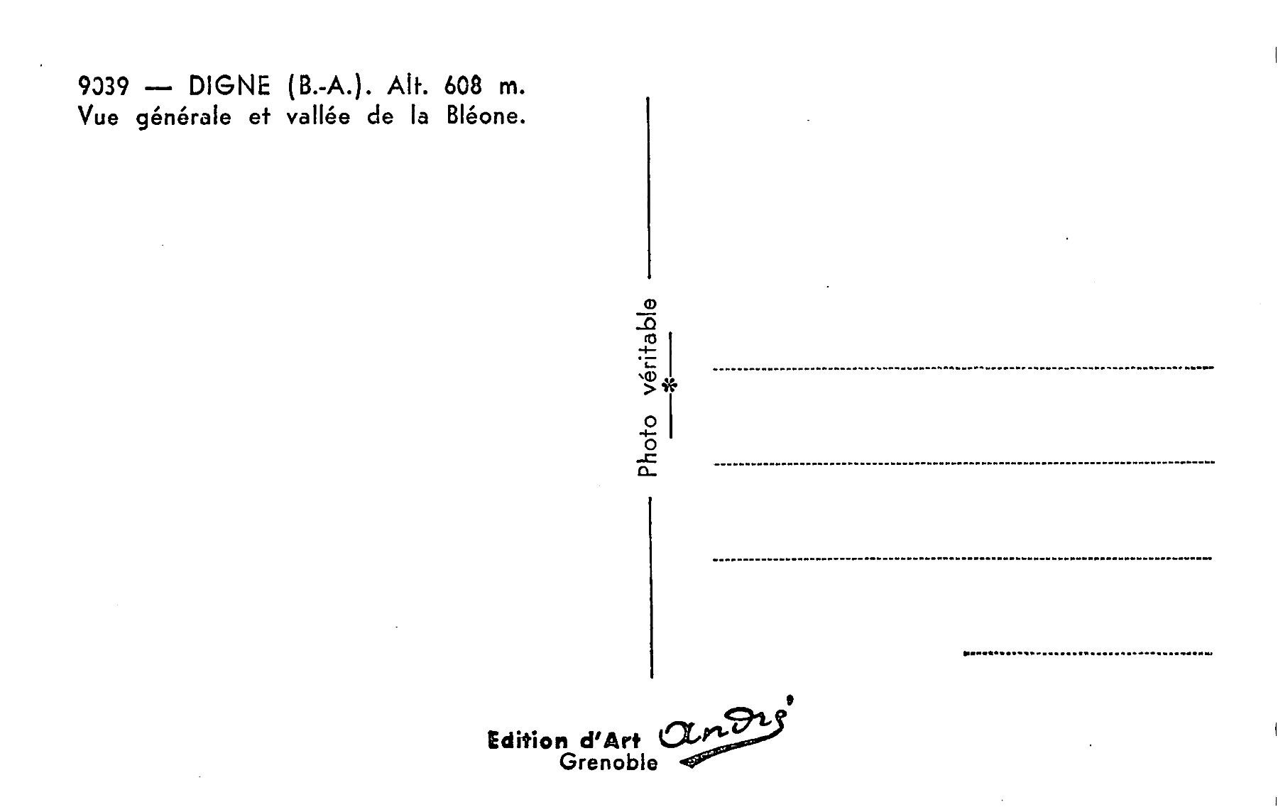 Cartoline postali: 2x Digne – Usato da Ottikon b.Kemptth. venduto da Neptun1974 1