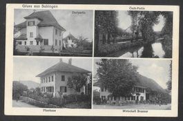 Subingen 4 Bilder Wirtschaft Brunner Dorfpartie Pfarrhaus
