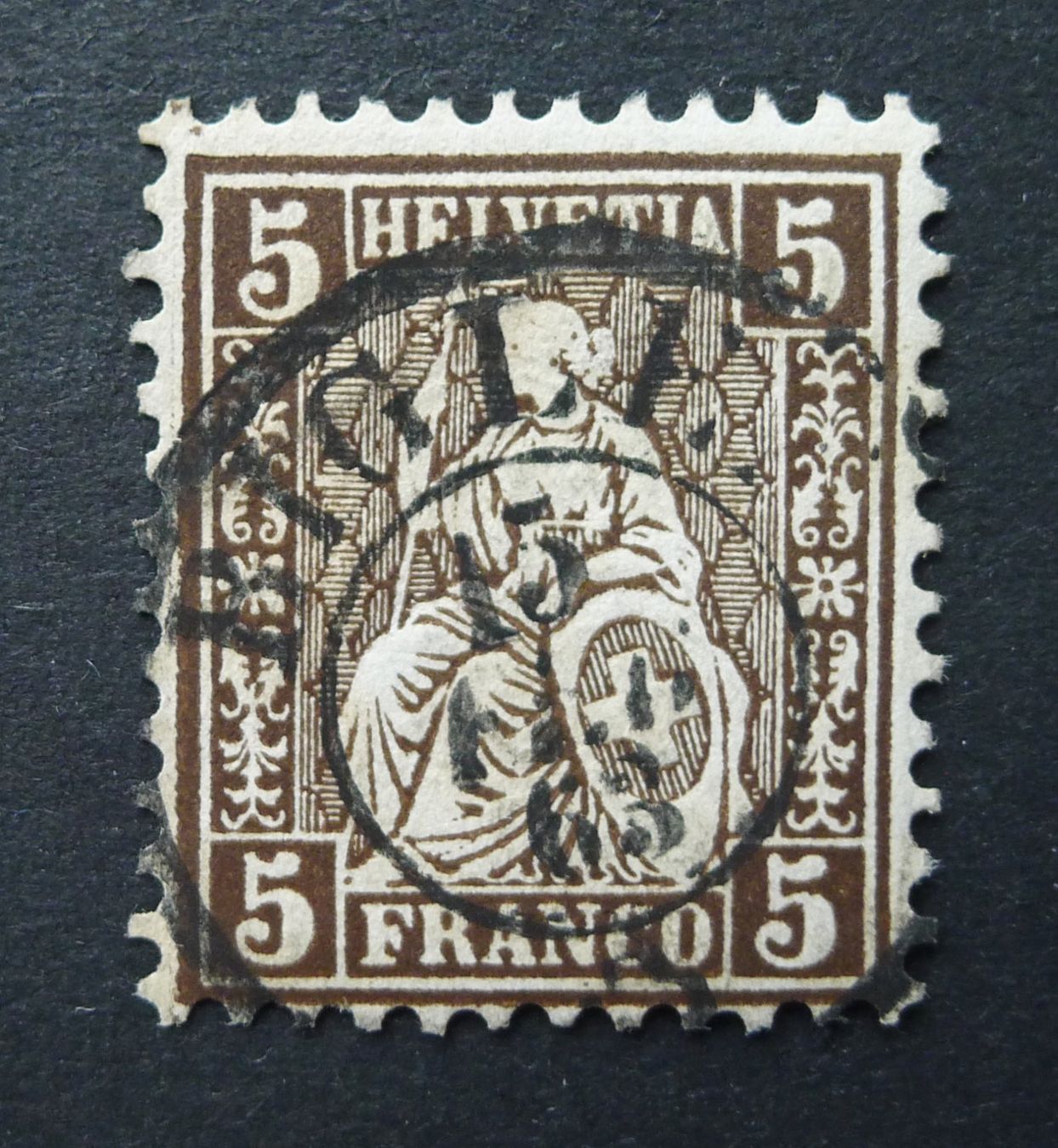 Tutti i francobolli: Nr. 30, Vollstempel BIGLEN BE, 1863 – Usato da Ebikon venduto da SilvioFreund
