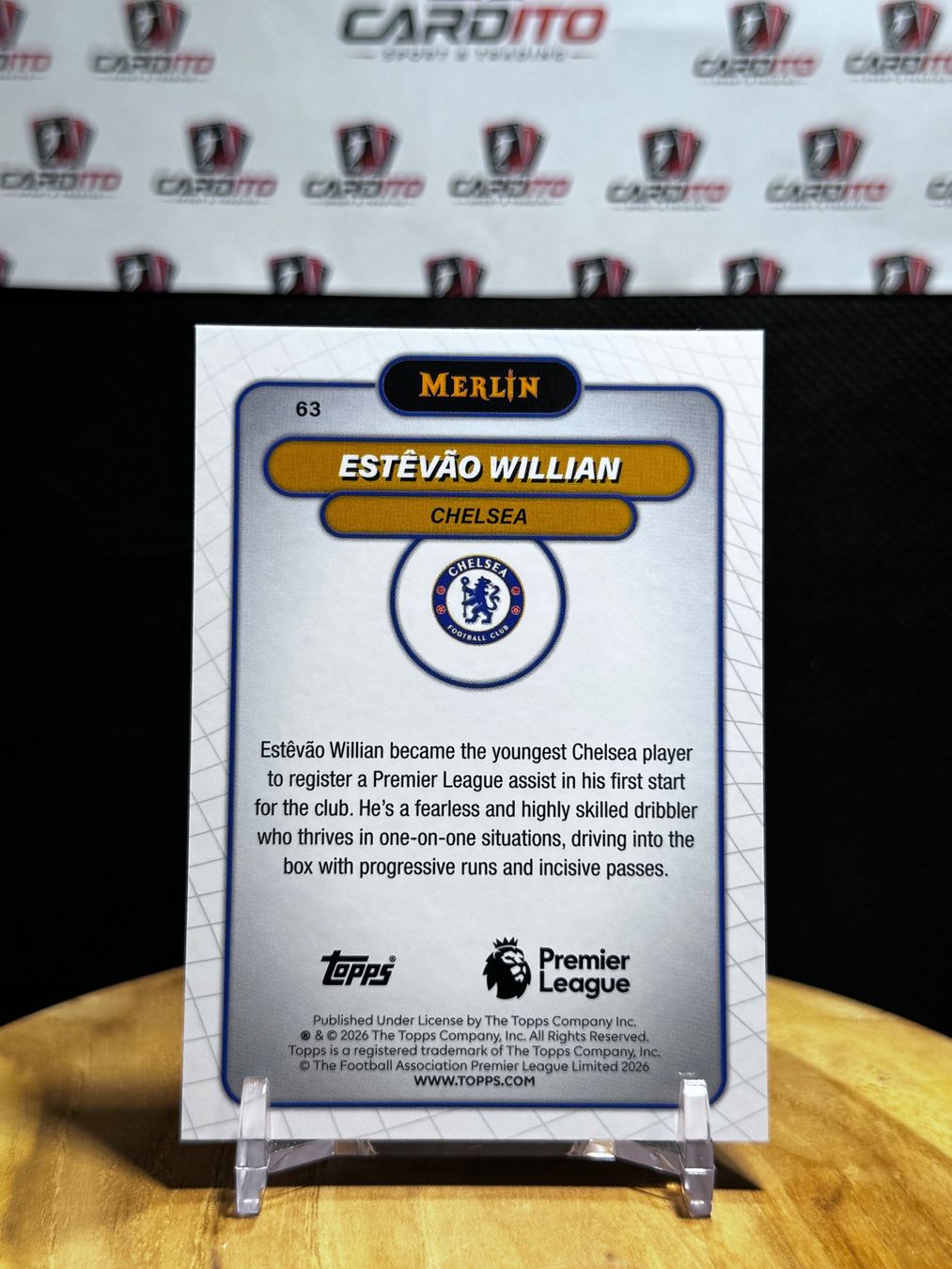 Topps Sammelbilder & Trading cards: 2025-26 Topps Merlin EPL Estevao Willian Base – Gebraucht aus Reconvilier von Cardito 1