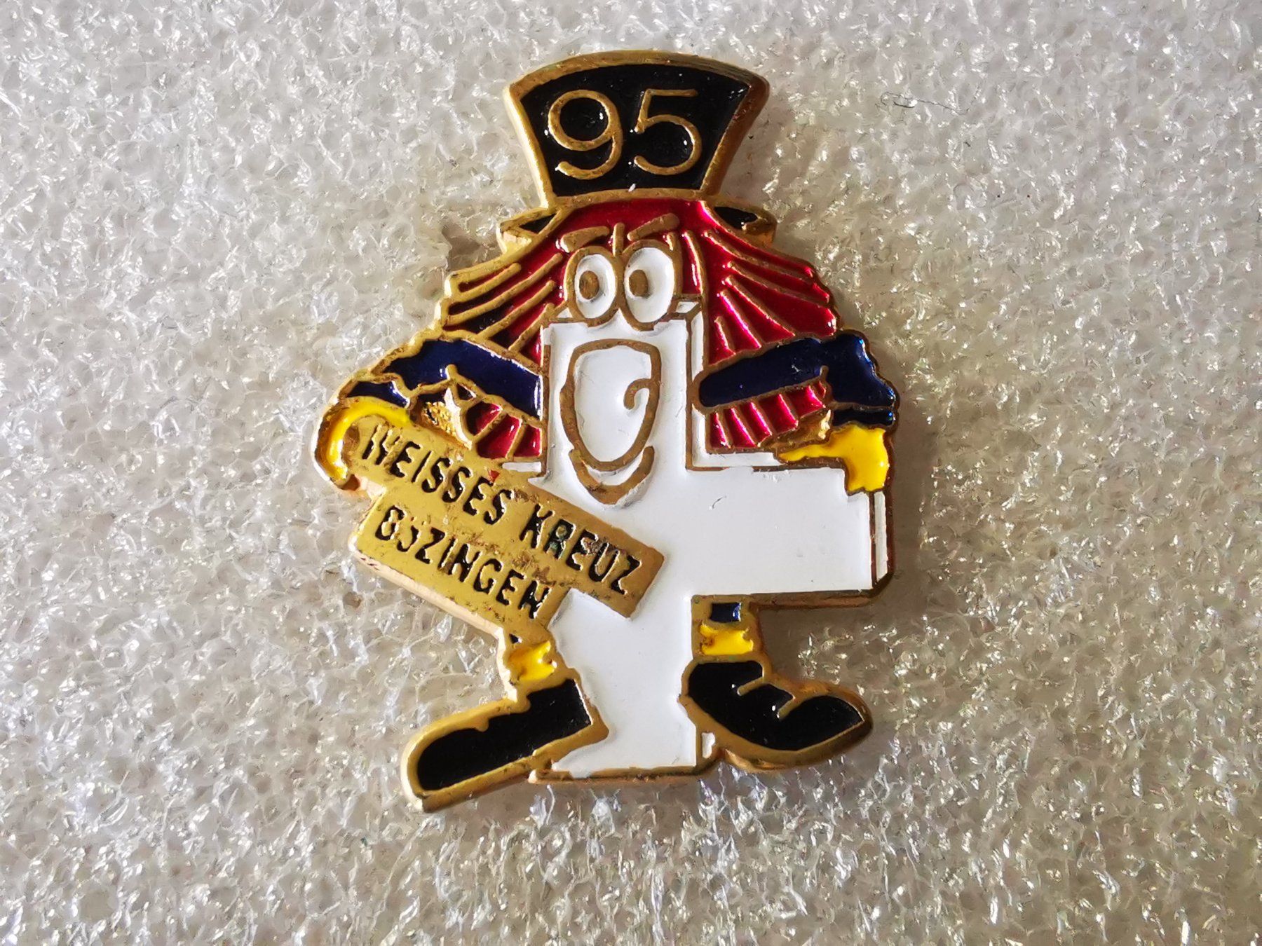 Placchette & Badge: Ansteckpin 149: Weisses Kreuz – Usato da Oppligen venduto da Pin-Fall-Shop