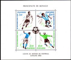 **POSTFRISCH** MONACO CUP DU MONDE DE FOOTBALL ESPAGNE 1982