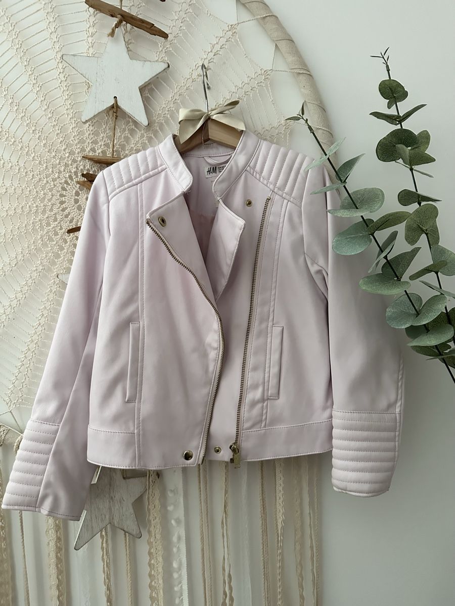 H&M Giacche & Cappotti: H&M Lederjacke Rosa, Gr. 128, Top Zustand – Usato da Obfelden venduto da dafae