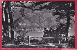 SERPIANO, RUHEBANK AM GRENZWEG, BLICK AUF MORCOTE, 3.5.1960