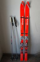 Head Alpinist 160cm Vintage 70er Touren Ski Set Felle Stöcke