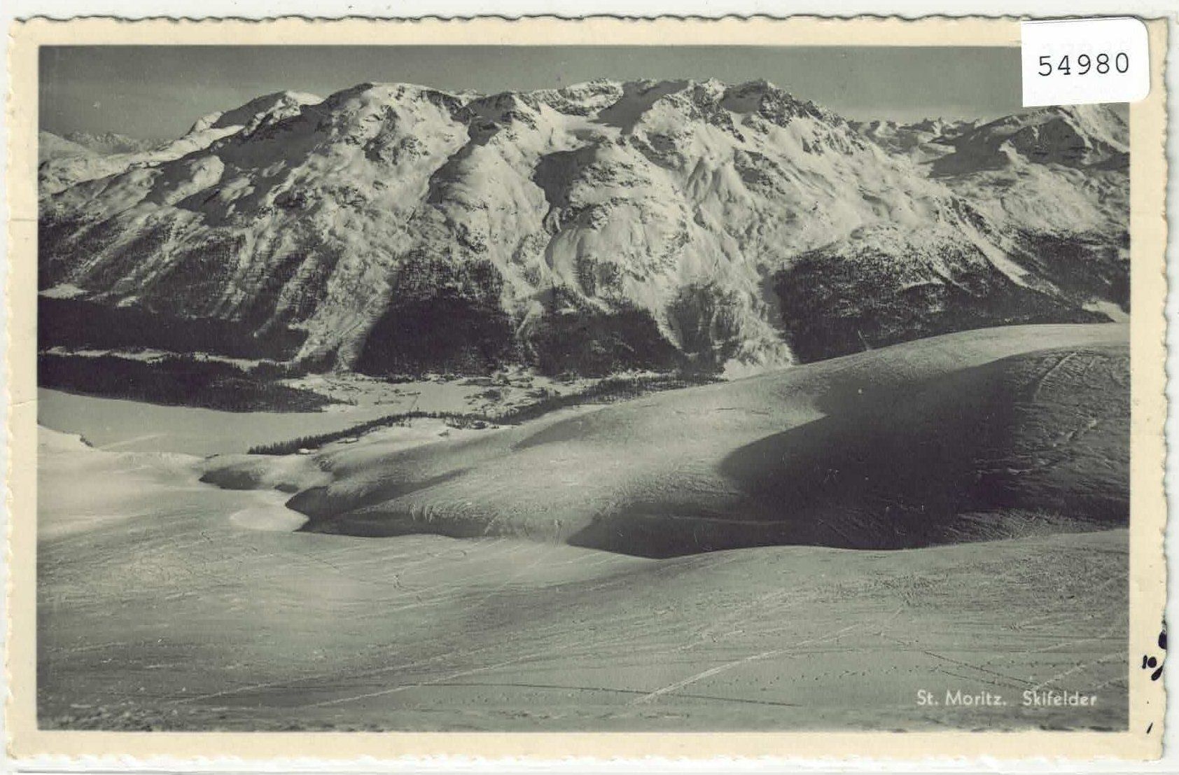 Cartoline postali: St. Moritz - Skifelder – Usato da Ettingen venduto da Kartenplanet