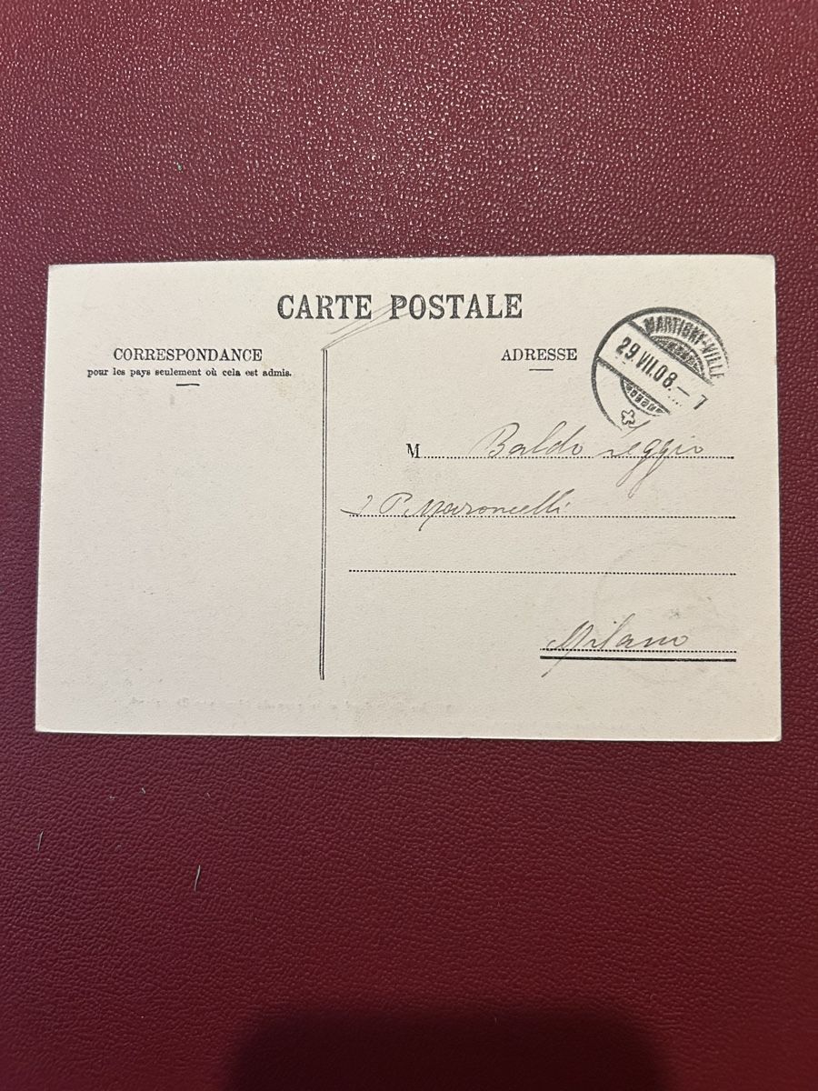 Cartoline postali: Le Châtelard et la gare de Martigny-Châtelard 1908 – Usato da Breganzona venduto da Milesbo 1
