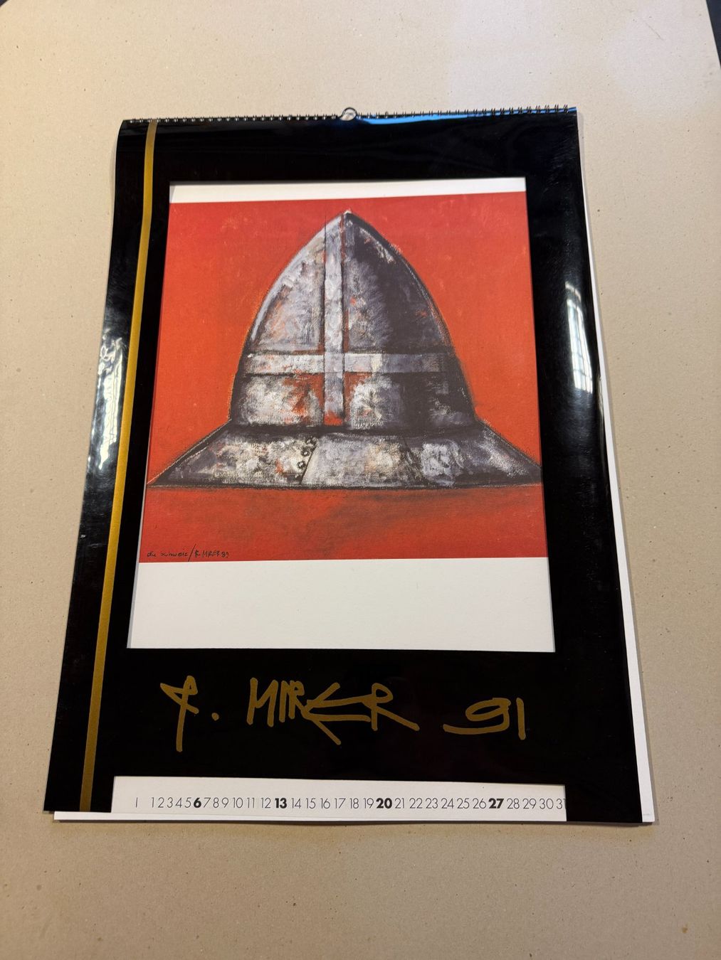 Kalender: Rudolf Mirer Kunstkalender 1991 – Gebraucht aus Zürich von dargie82