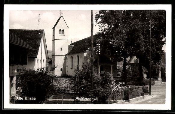 Ansichtskarten: Wohlenschwil, Alte Kirche mit Strassenpa – Gebraucht aus Berlin von bartko-reher