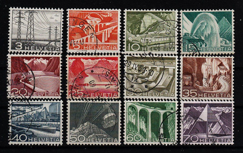 Tutti i francobolli: 1949 Serie Technik und Landschaft – Usato da Arlesheim venduto da gaugi43