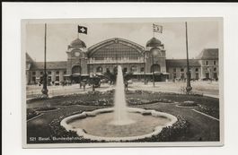 AK 1931 Basel Bundesbahnhof