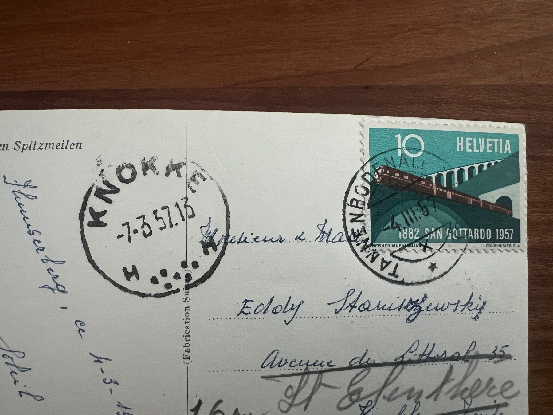 Cartoline postali: AK    1957 Flumserberg  (G3084) – Usato da Hinwil venduto da Sidi4 1