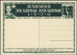 1930 - Pro Patria - Bundesfeierkarten • Entwertet