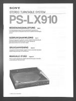 SONY PS-LX910 Stereo Turntable System Bedienungsanleitung ©