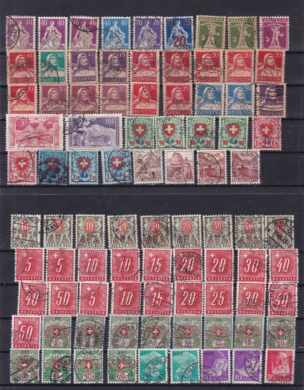 Tous les timbres: CH Briefmarken Steckkarten, bunt gemischt – D'occasion à Münchwilen AG par Nesar