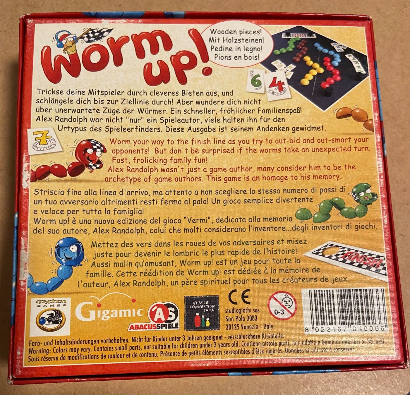 Giochi: Worm up Alex Randolph Spiel – Usato da Oeschgen venduto da Gini2006 1