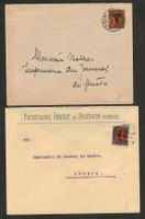 1918 : Pro Juventute Ausgaben auf 2 Briefe, KP 130.--
