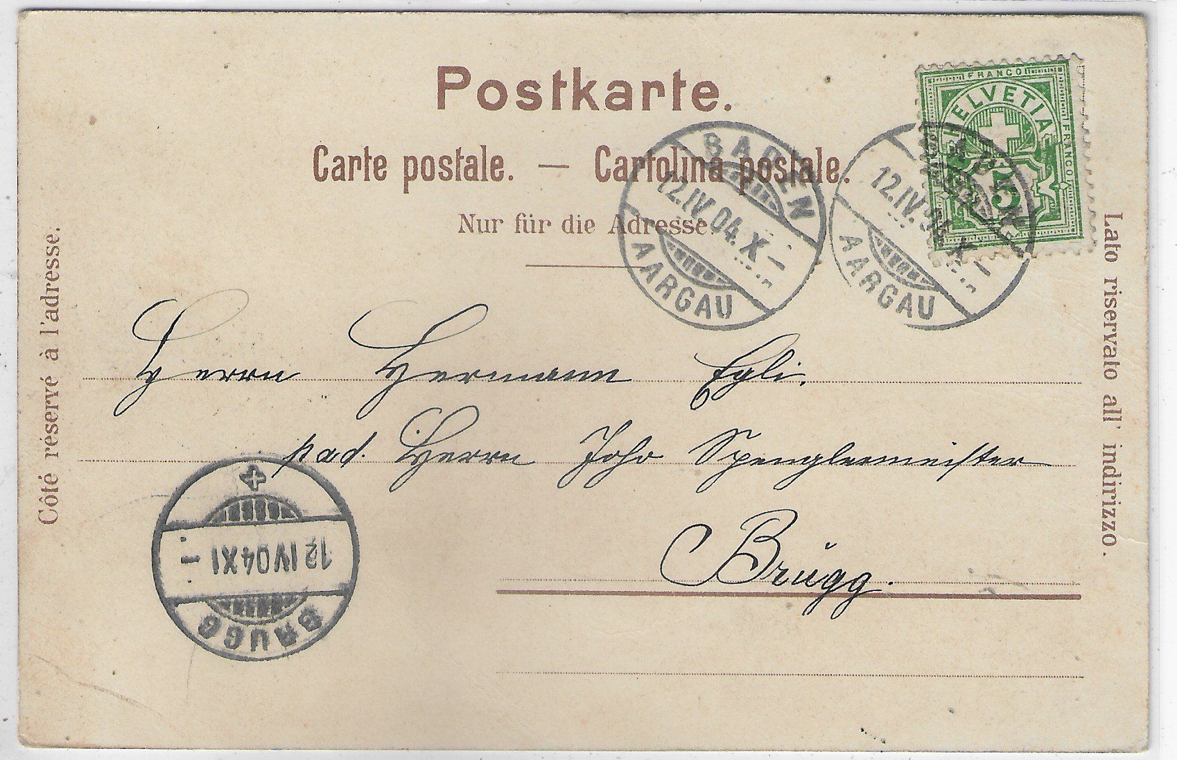 Cartoline postali: Schlossruine Stein bei Baden - Litho – Usato da Ettingen venduto da Kartenplanet 1