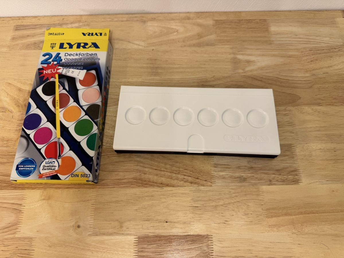 Peintures: LYRA Deckfarbenkasten 24 Farben mit Deckweiß & Pinsel  – Neuf (Voir description) à Birsfelden par inf_l2yy 1