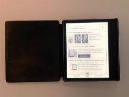 Kindle Oasis E-Reader 32GB - Gold- Lederhülle Schwarz