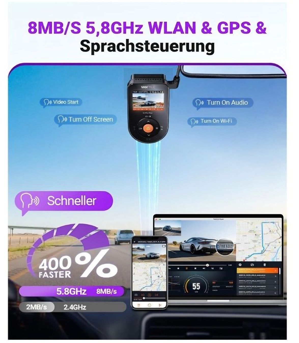 Action Cam: Vantrue S1 Pro Max 2CH 4K + 2.5K Dashcam – Nuovo e nell'imballaggio originale da Rorschach venduto da ahm_nes8 7