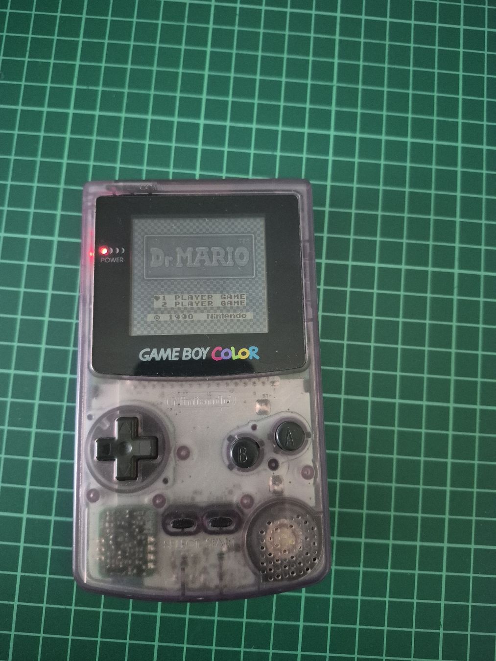 Nintendo Console: Game Boy Color transparent purple + Dr. Mario bundle – Usato da Meyrin venduto da Retro-GZ 1