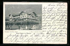 AK Weesen, Am Hotel Speer, 1900