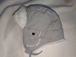 Mütze polar Baby Grösse 12-24M grau gefüttert