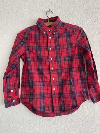 Hemd Polo Ralph Lauren kariert rot/blau Gr. 8(xs)