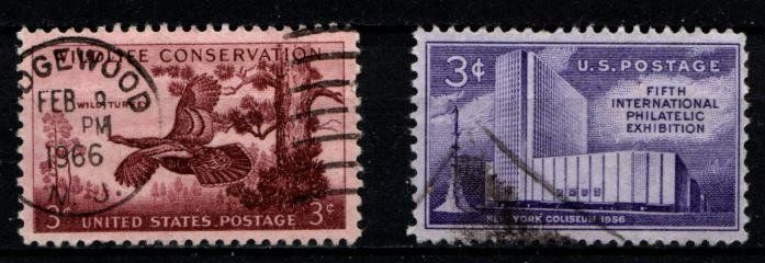 Tous les timbres: 2 Timbres - Amérique- USA - 1956 - Obl. – D'occasion à Blonay par Leglaude_01