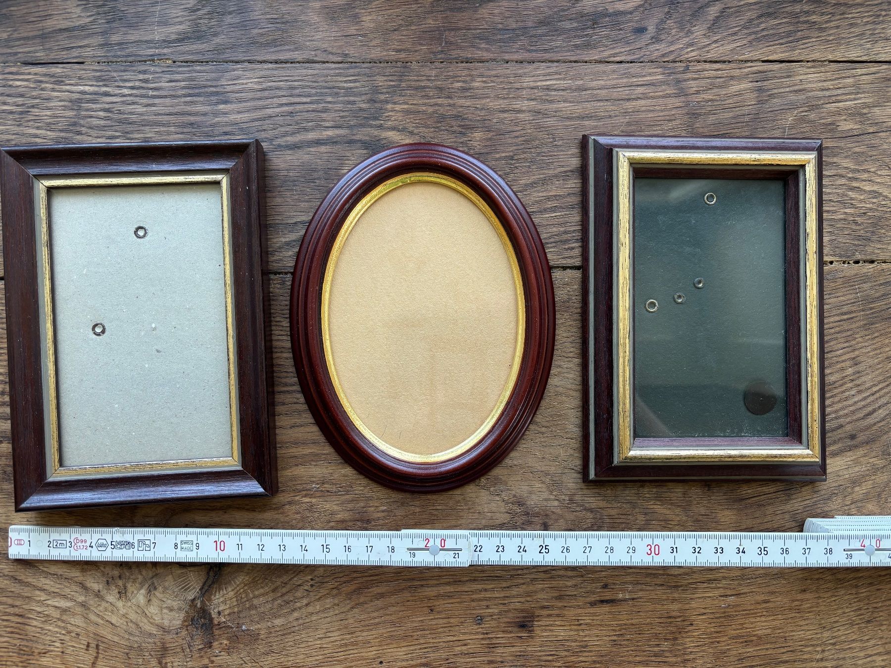 Cornici: 3er Set Vintage Bilderrahmen Holzrahmen Goldrand – Usato da Horgen venduto da uge_pd5p 4