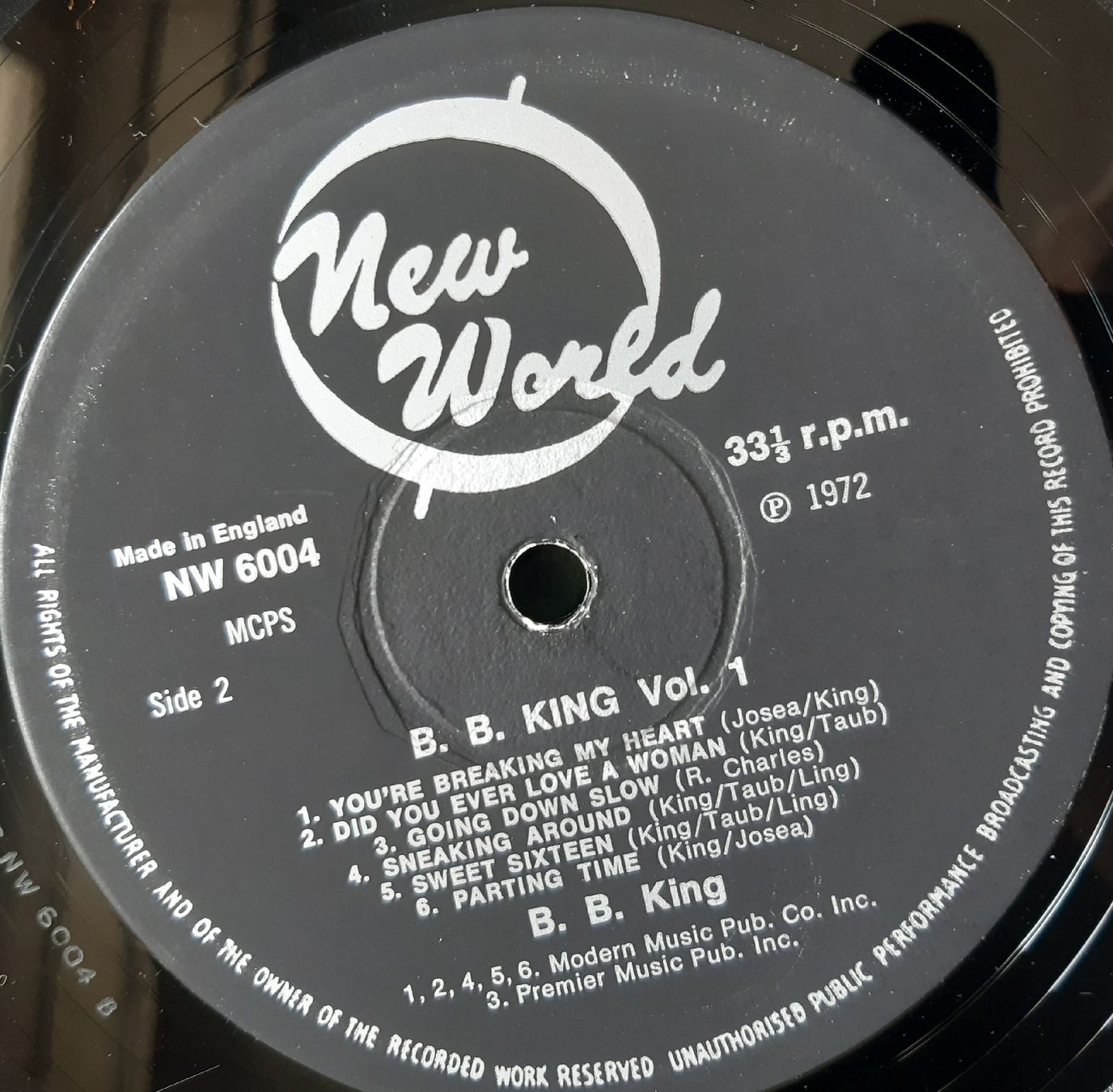 Schallplatten: B.B.KING: VOLUME 1 – Gebraucht aus Frick von kyb_yq8h 2