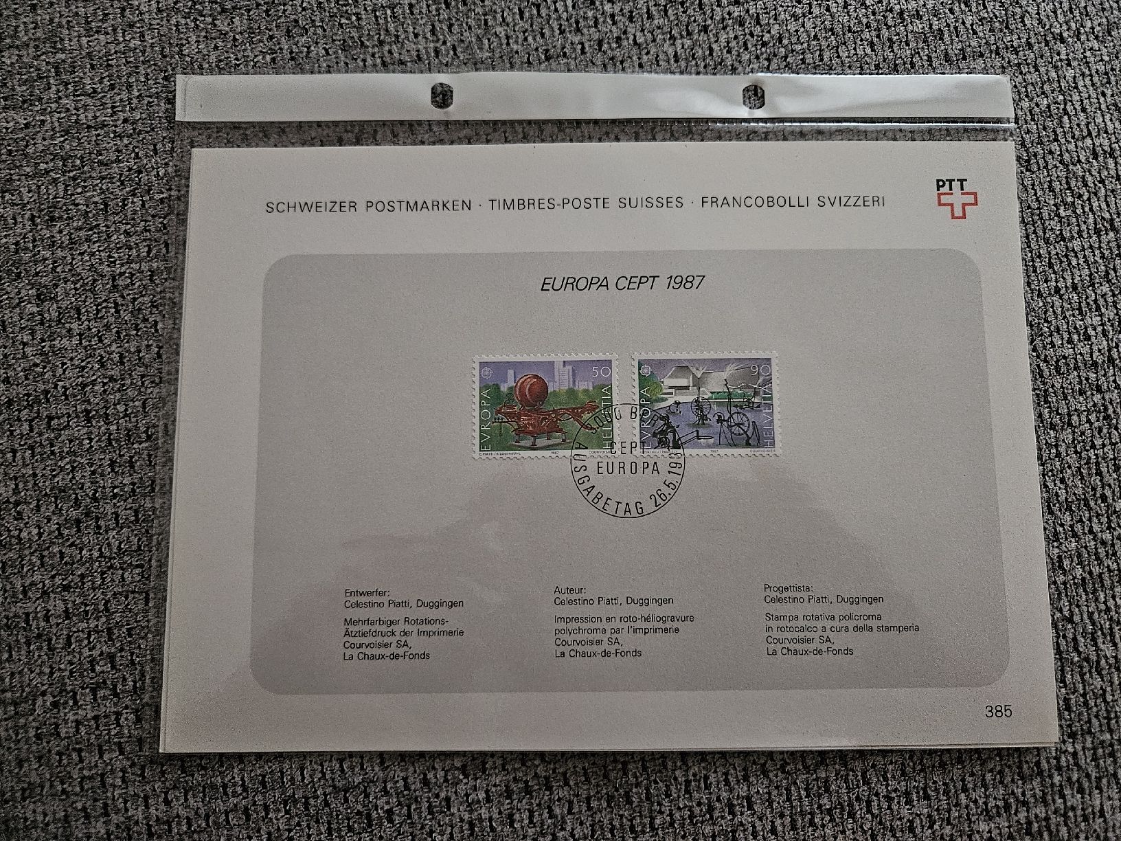 Tutti i francobolli: Schweizer Postmarke EUROPA CEPT 1987 – Nuovo e nell'imballaggio originale da Chur venduto da Kohla1980 3
