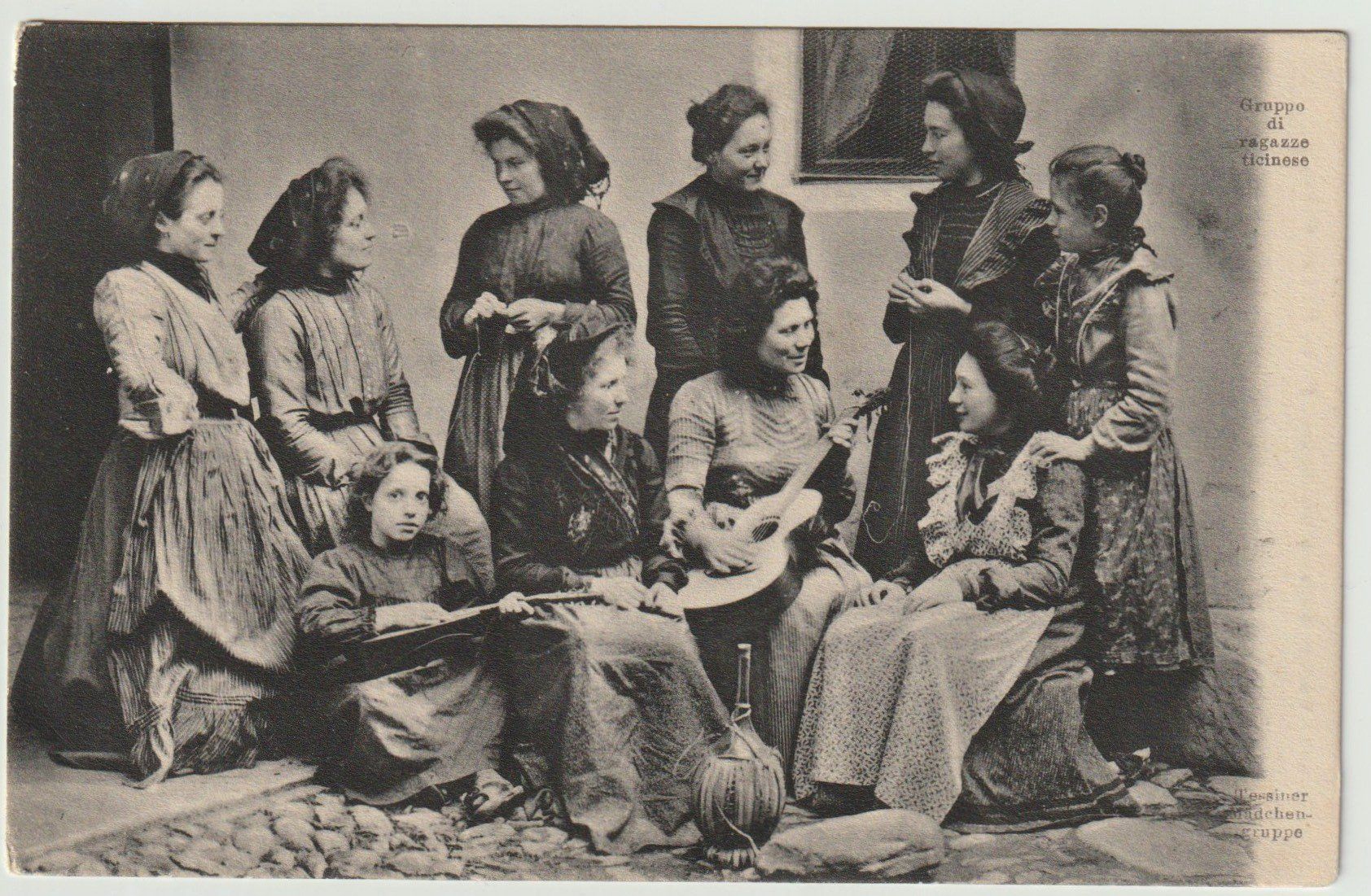 Ansichtskarten: E. Schmidhauser, Herisau: Ragazze ticinesi, Tessiner Mädchen – Gebraucht aus Bedigliora von positano