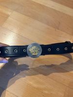 Vintage Versace Gürtel Leder schwarz Gr. 65 guter Zustand