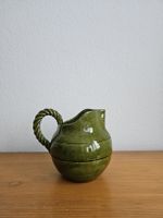 Vintage grüner, runder Krug oder Vase von Vallauris