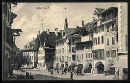 Büren a. A., Strassenpartie mit Gesch