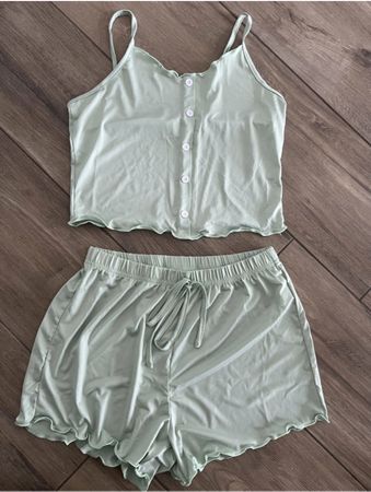 Mintfarbenes Top und Shorts ungetragen Grösse M